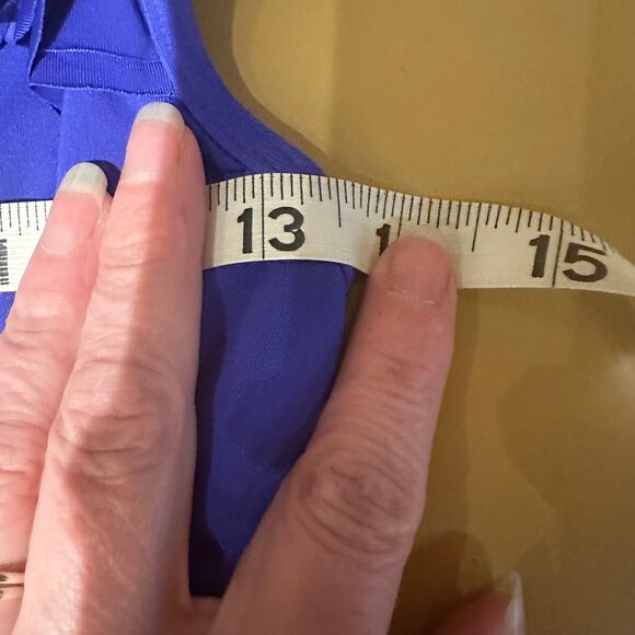 Kenneth Cole Reaction Size Small Boho Ruffle Bikini Top Periwinkle Blue Hot Tub - Picture 3 of 6